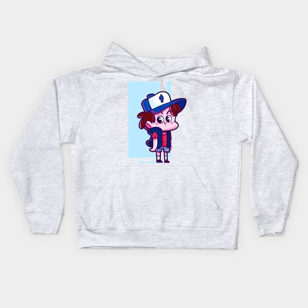 Dipper Pines Kids Hoodie by Kitvinicius